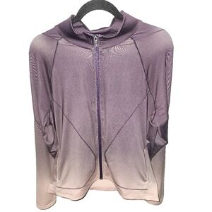 Shape Activewear Women's Training Jacket,‎ Ombre Purple, zipper front, Size XL